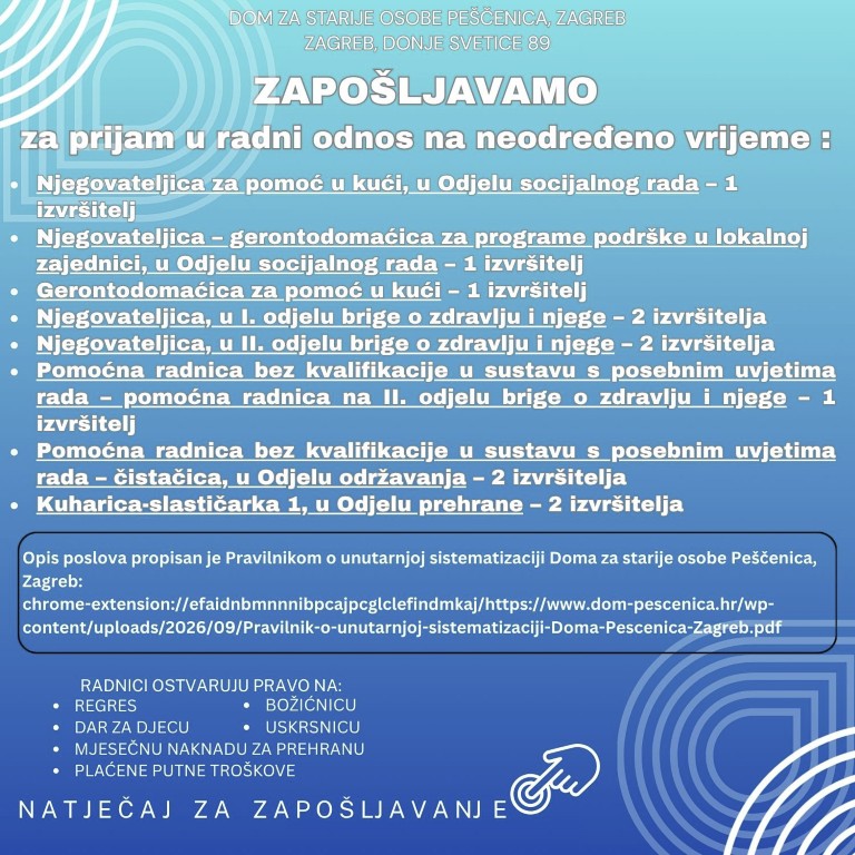 Zapošljavamo