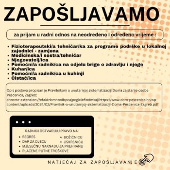 Zapošljavamo
