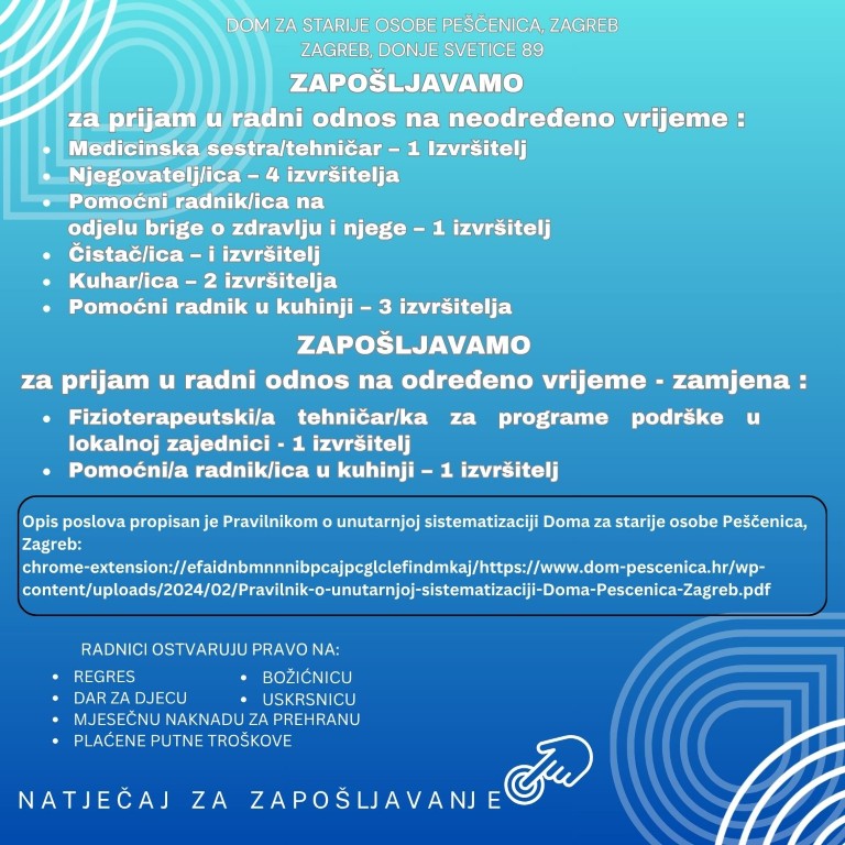 Zapošljavamo!